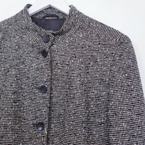 Zanella High Neck Blazer Made in Italy Flap Front Pockets Button Front Lined - Picture 2 of 10